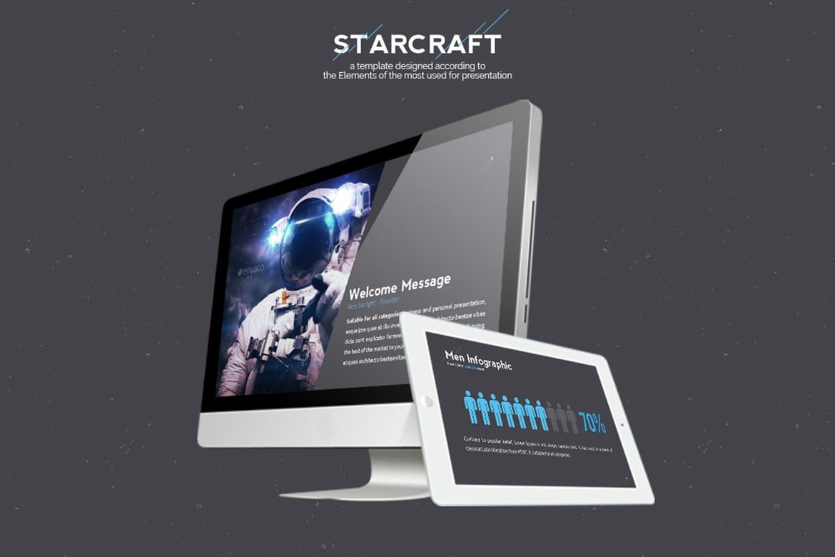Template Powerpoint Starcraft: Presentasi Kreatif dengan Tema Luar Angkasa