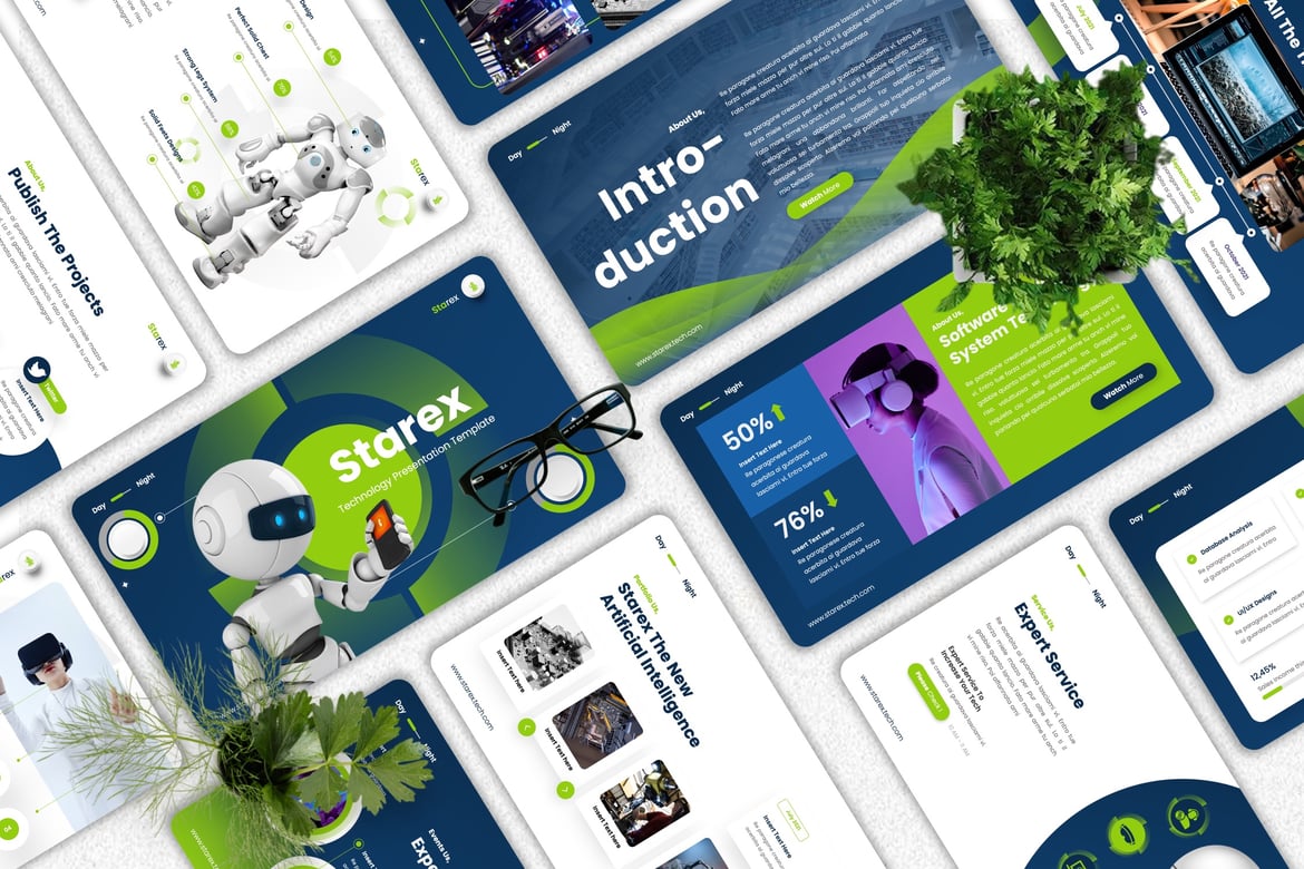 Starex - Template Presentasi Powerpoint Teknologi yang Menarik