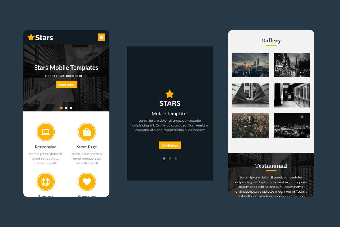 Template Mobile Serbaguna Stars - Solusi Desain Modern untuk Website Anda