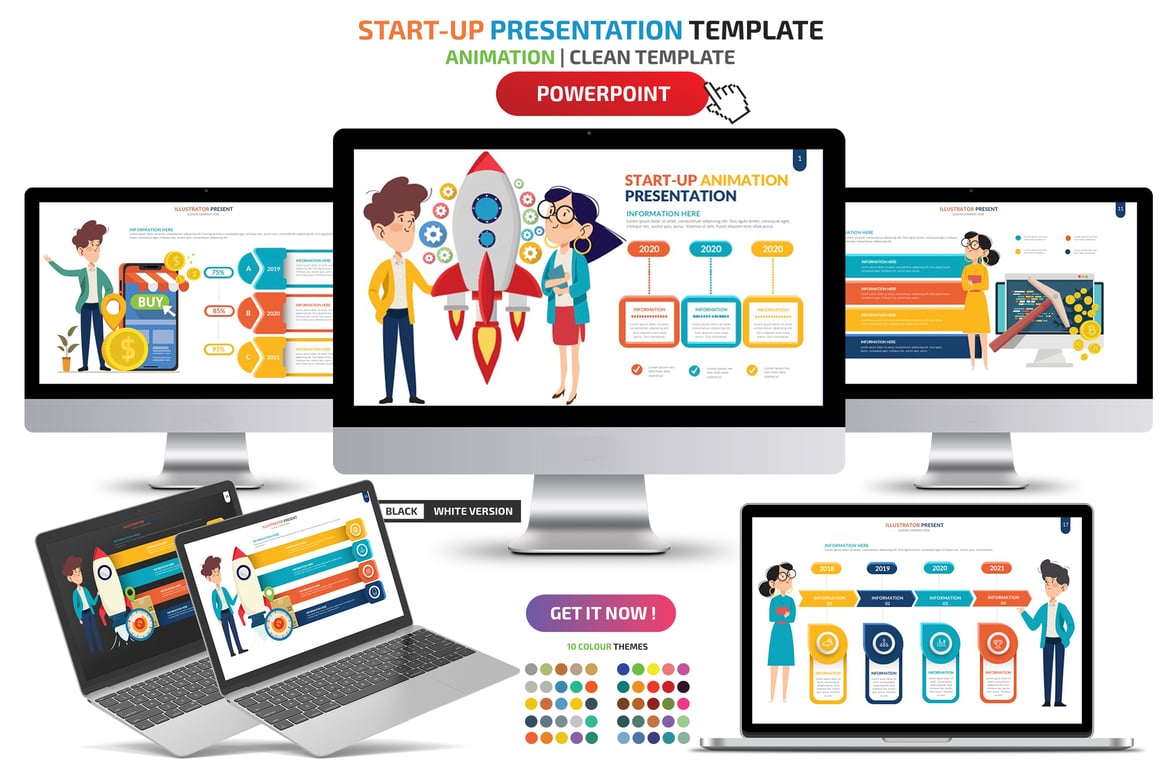 Template Presentasi Animasi Start-Up yang Menarik dan Profesional