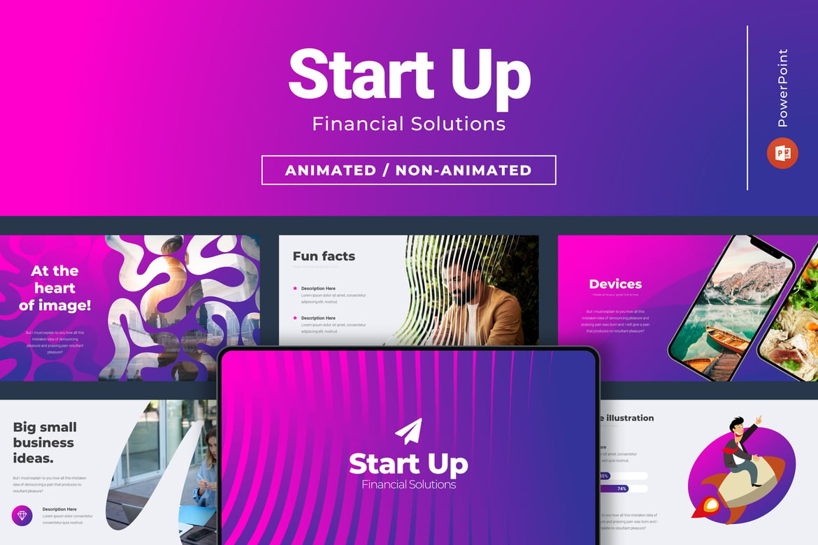 Template Presentasi Keuangan Startup yang Profesional dan Kreatif