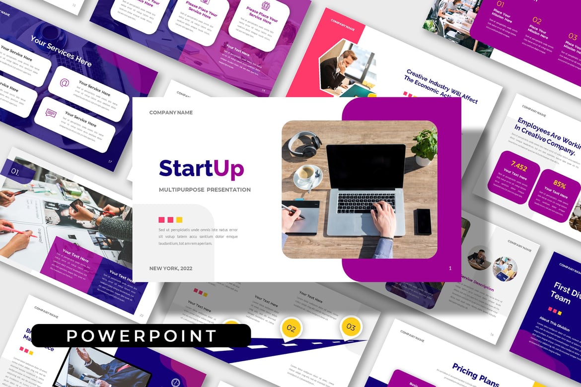 Template Presentasi Bisnis Serbaguna - Start Up PowerPoint