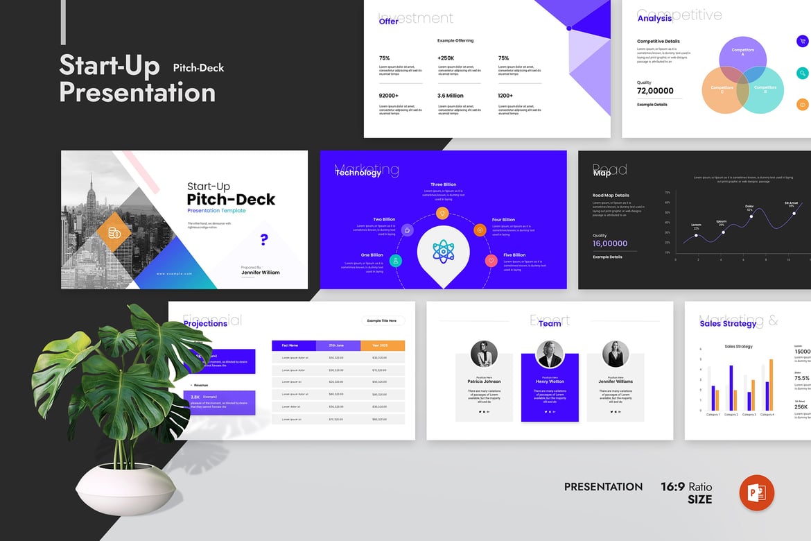 Template PowerPoint Pitch Deck untuk Startup yang Menarik