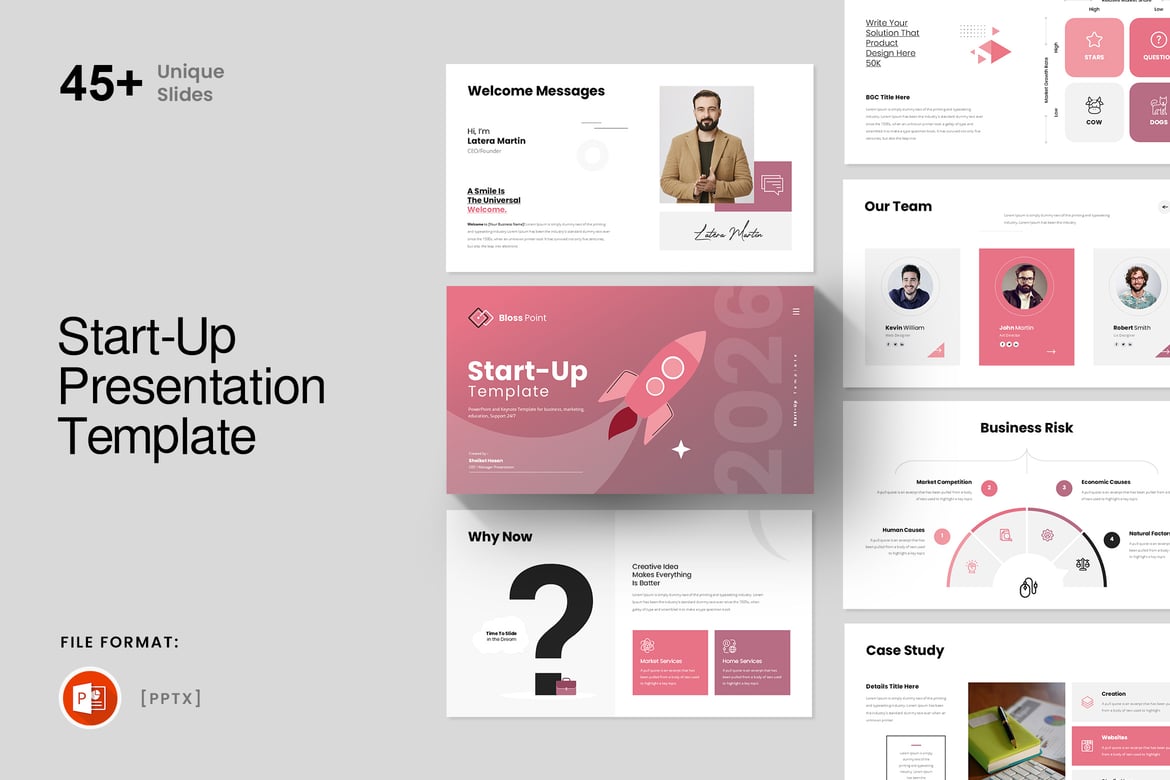 Template PowerPoint Presentasi Start-Up yang Menarik dan Profesional
