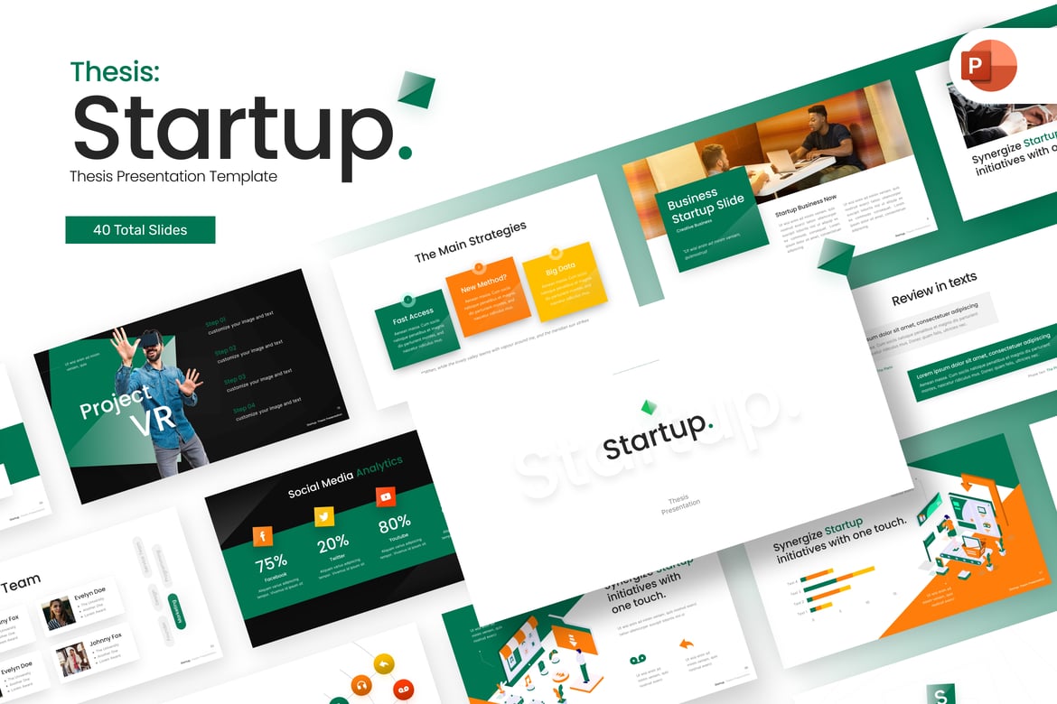 Template PowerPoint Profesional untuk Thesis Startup yang Menarik