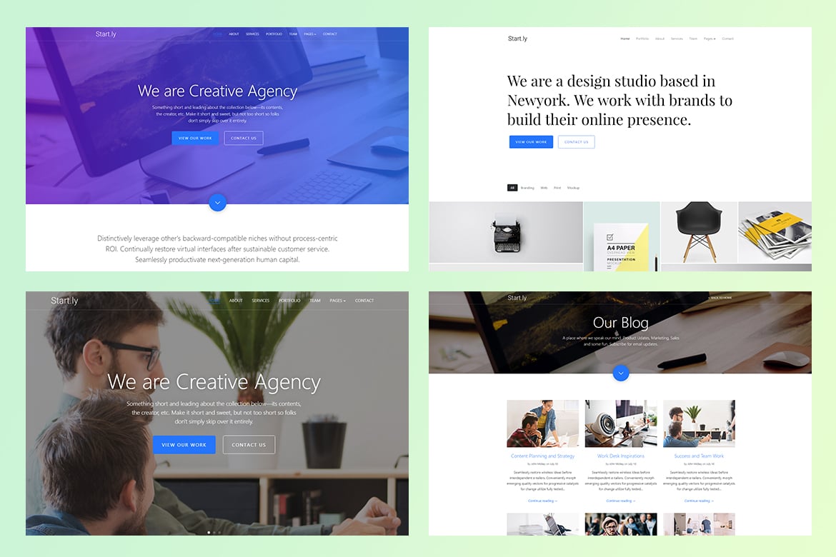 Start.ly — Template Website Parallax Satu Halaman untuk Agensi dan Startup