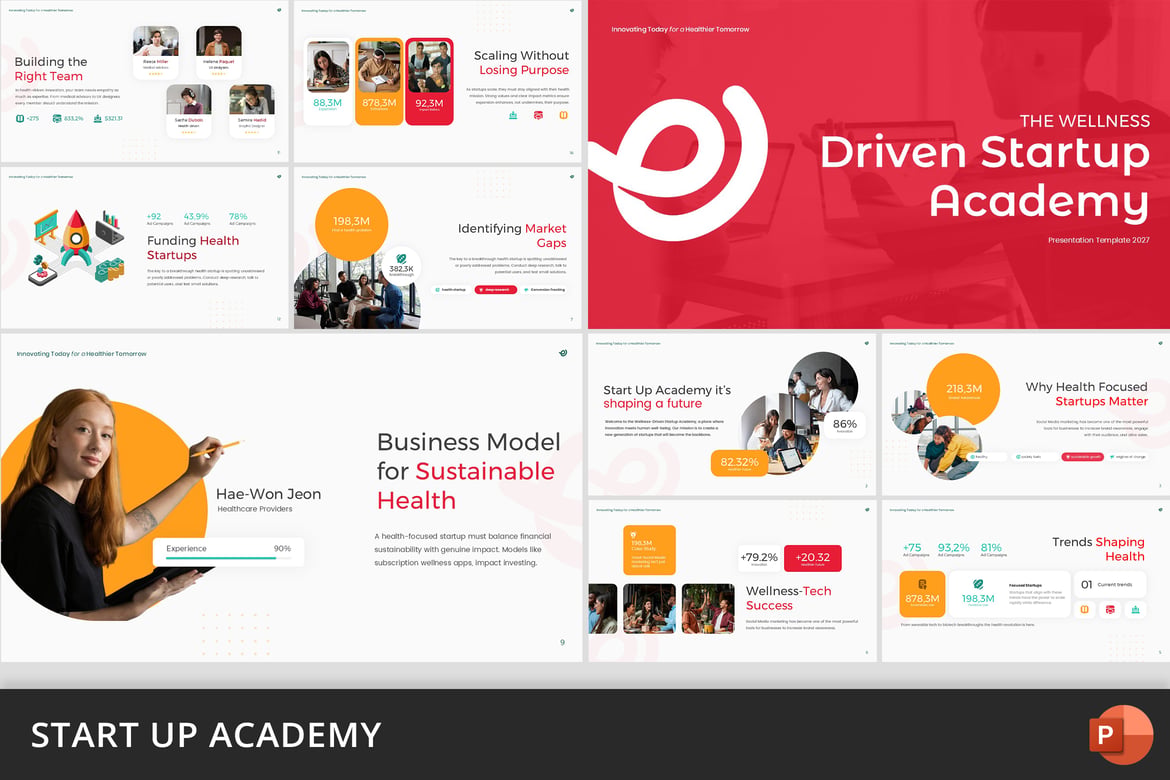 Template Presentasi Startup Academy yang Modern dan Profesional