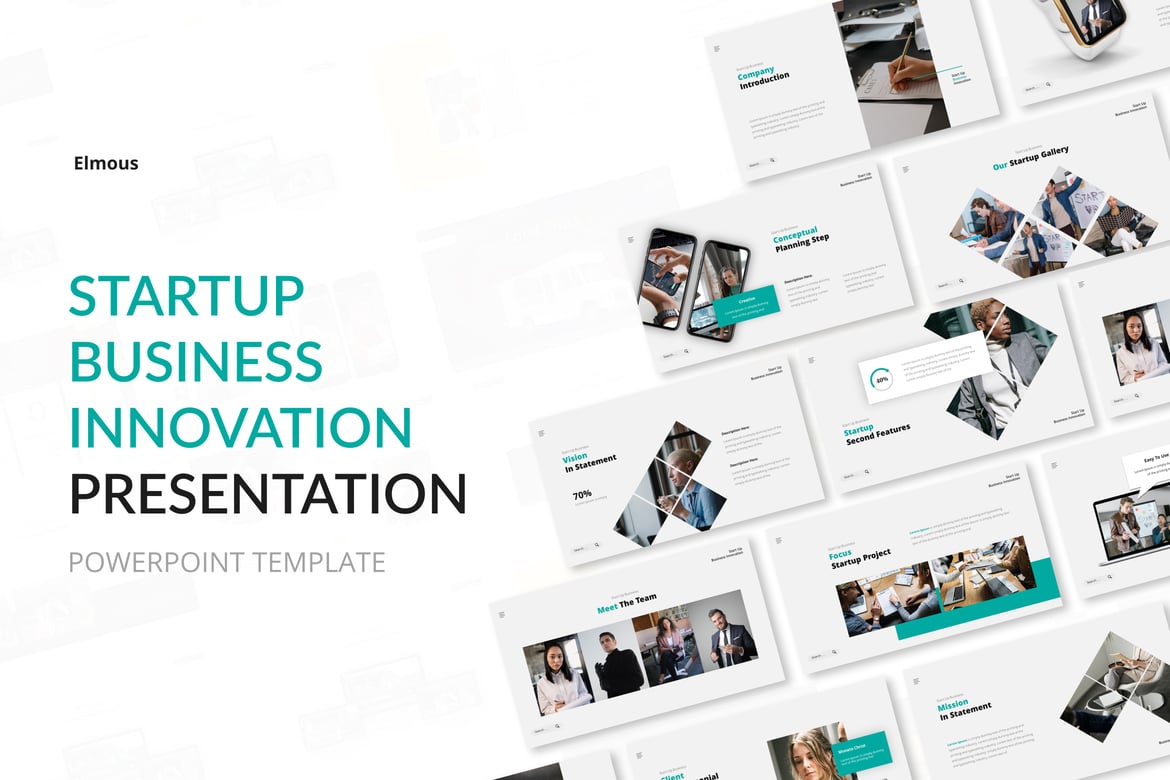 Template Presentasi PowerPoint Inovasi Bisnis untuk Startup