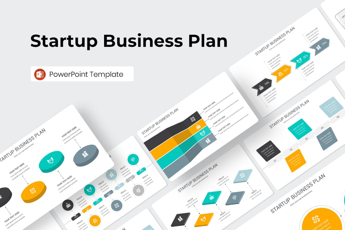 Template PowerPoint Rencana Bisnis Startup yang Menarik