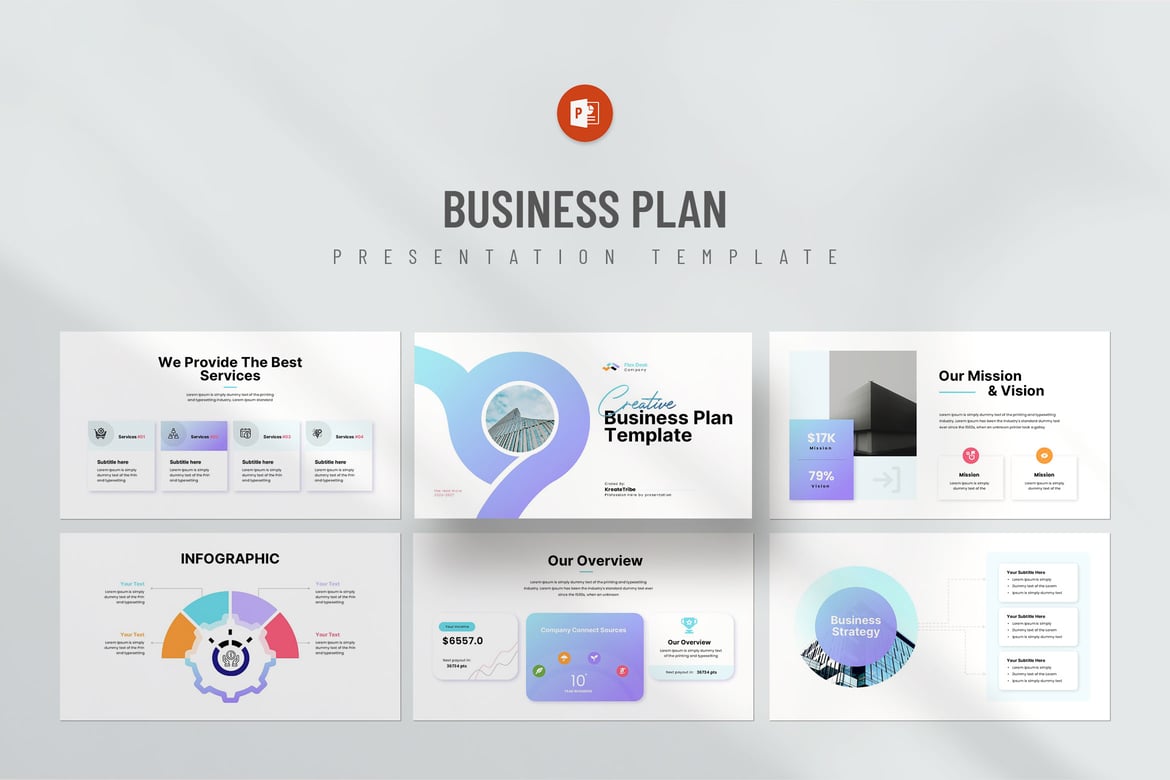 Template PowerPoint Rencana Bisnis Startup yang Menarik