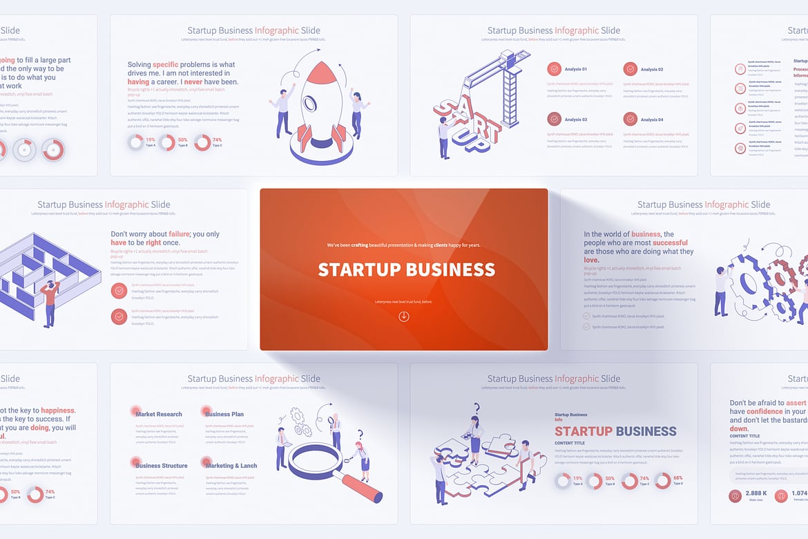 Template PowerPoint Presentasi Bisnis Startup yang Menarik