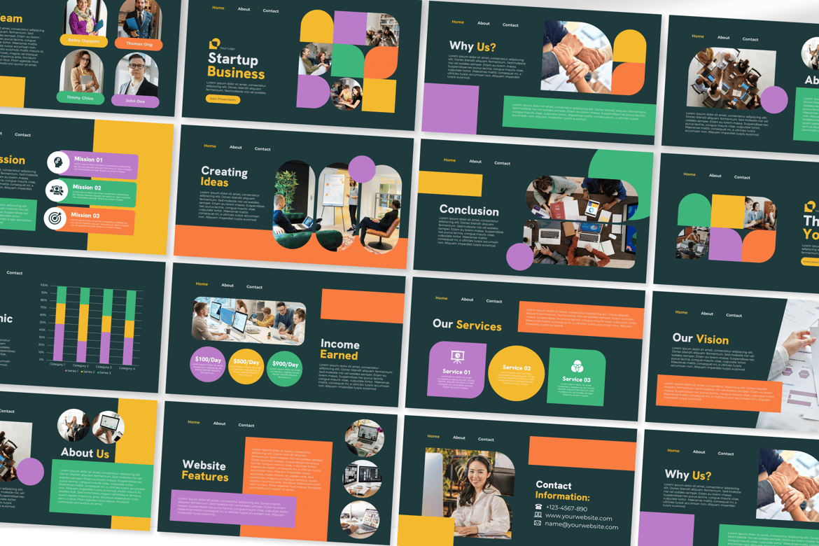 Template Powerpoint Presentasi Bisnis Modern yang Menarik