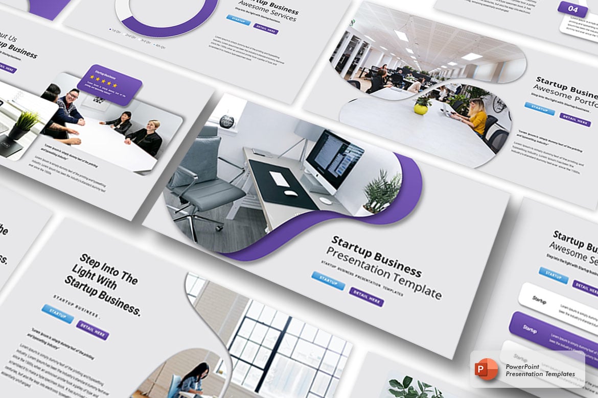 Template PowerPoint Bisnis Startup yang Menarik dan Kreatif