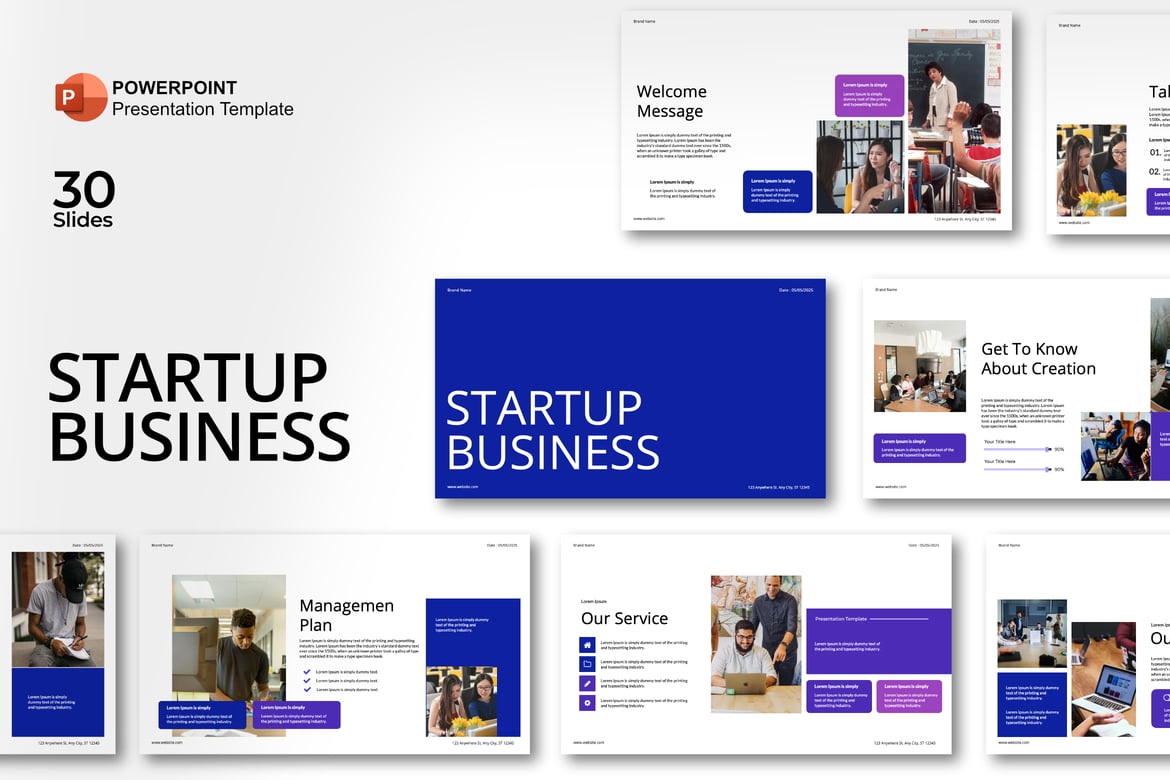 Template PowerPoint Bisnis Startup yang Menarik dan Profesional