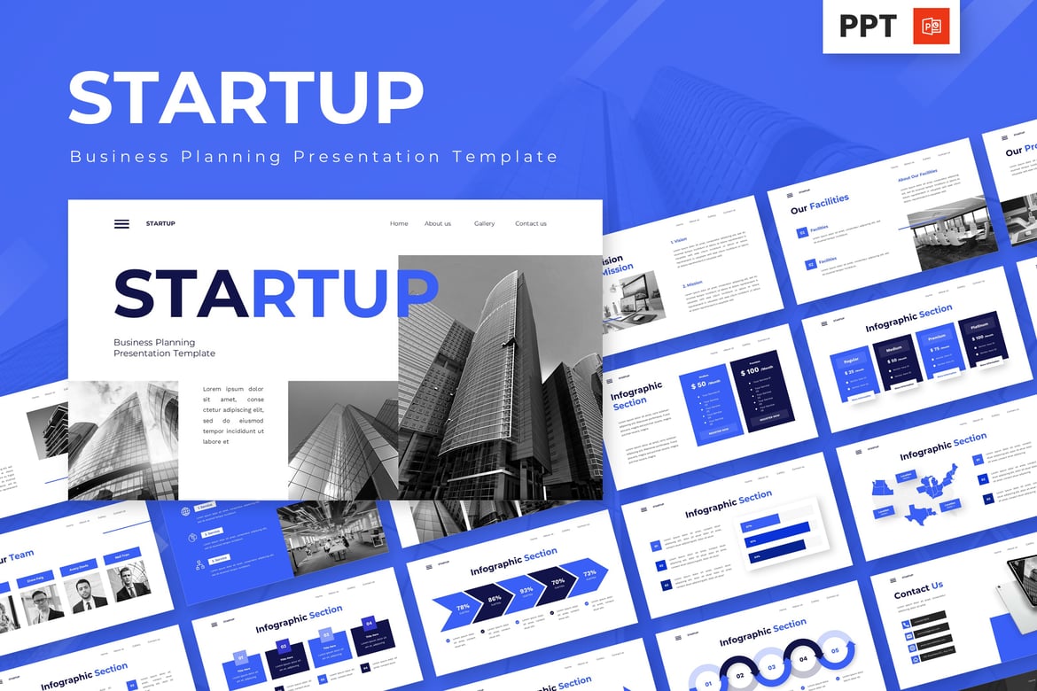 Template Powerpoint Bisnis untuk Startup yang Menarik