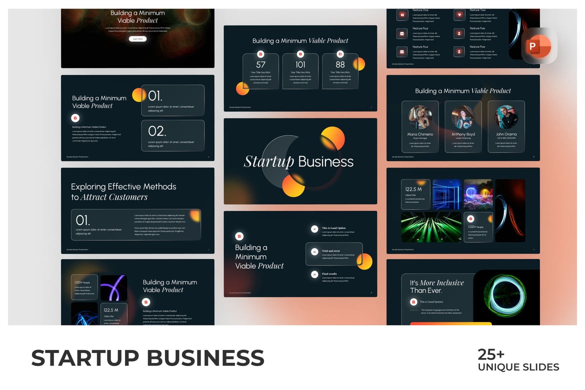 Template PowerPoint Bisnis Modern untuk Startup Anda