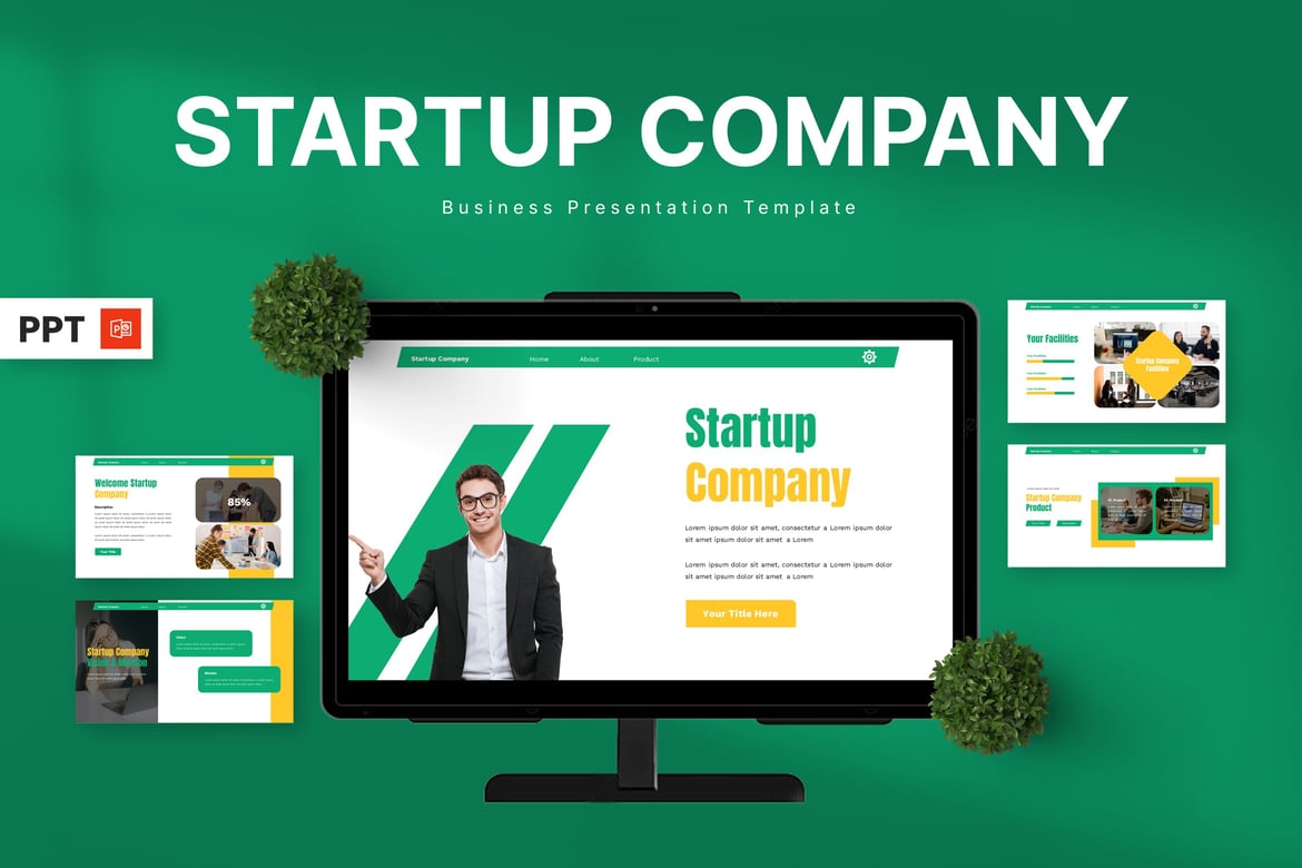 Template Powerpoint Bisnis untuk Startup yang Menarik