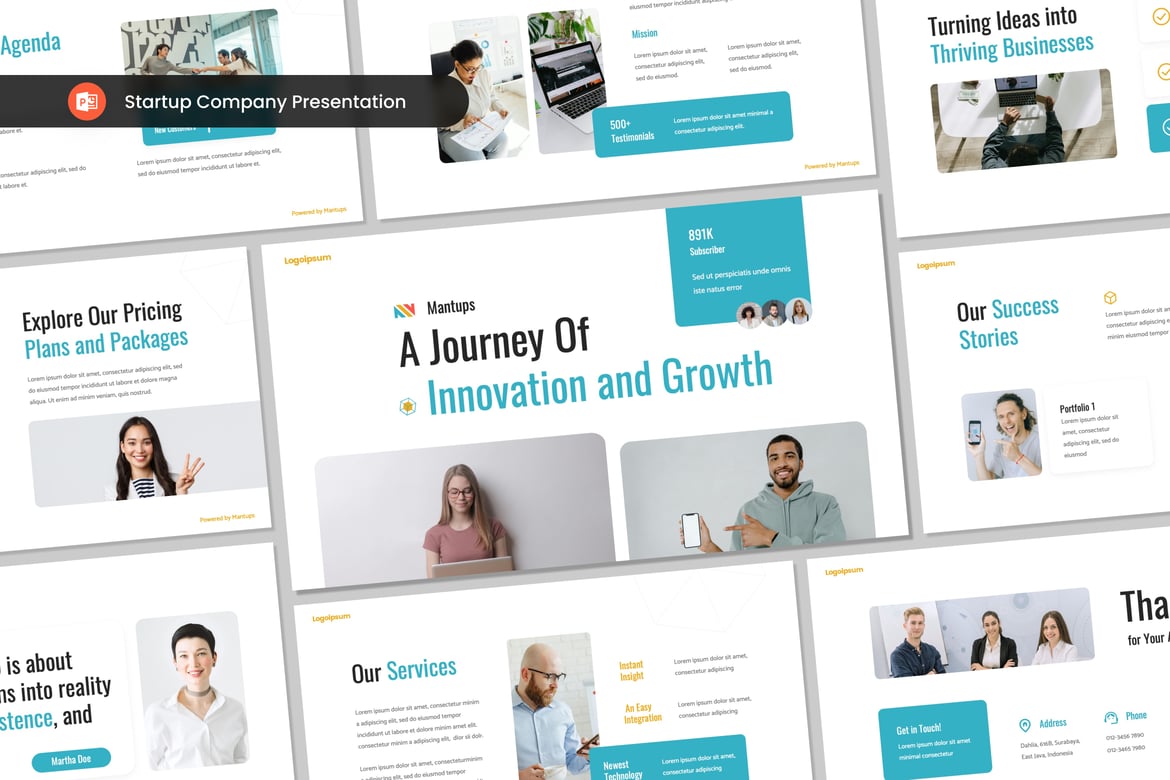 Template Presentasi PowerPoint untuk Startup yang Menarik