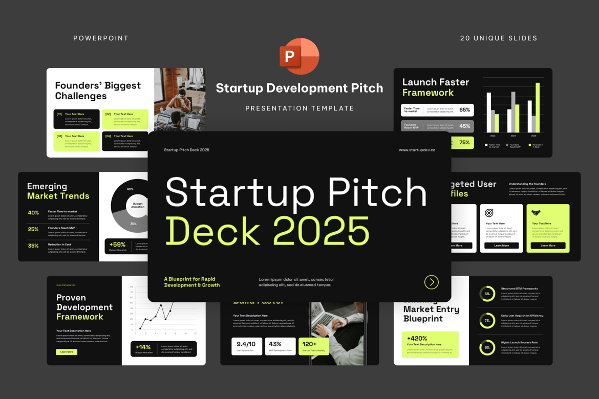 Template Presentasi Powerpoint untuk Pengembangan Startup