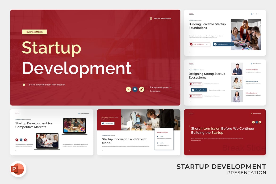Template Presentasi Powerpoint untuk Pengembangan Startup