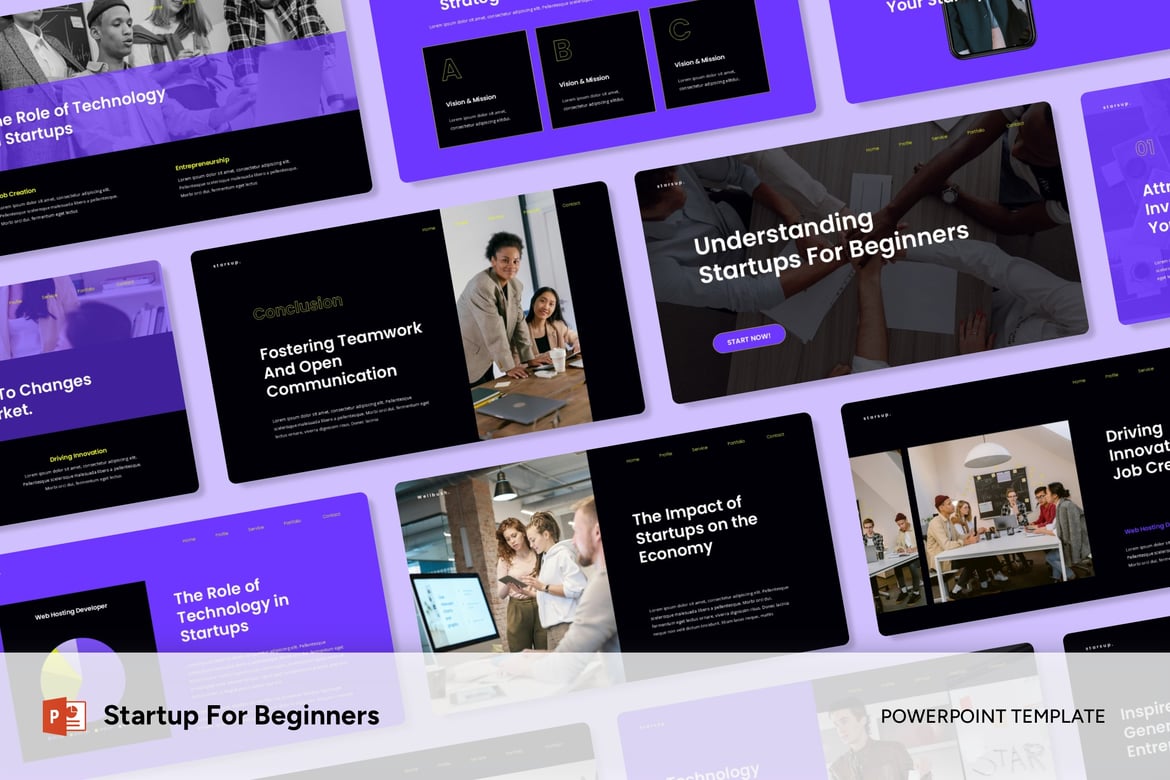 Template Presentasi PowerPoint untuk Pemula di Dunia Startup