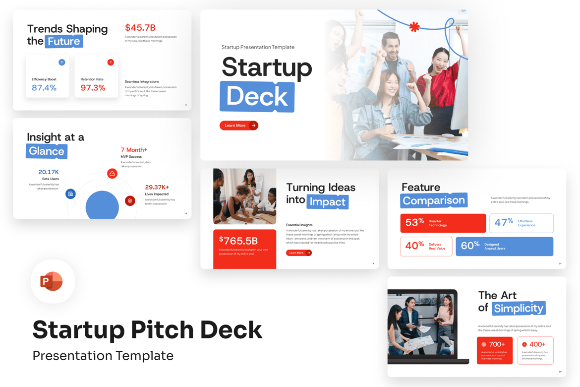 Template Presentasi PowerPoint Pitch Deck Startup yang Menarik