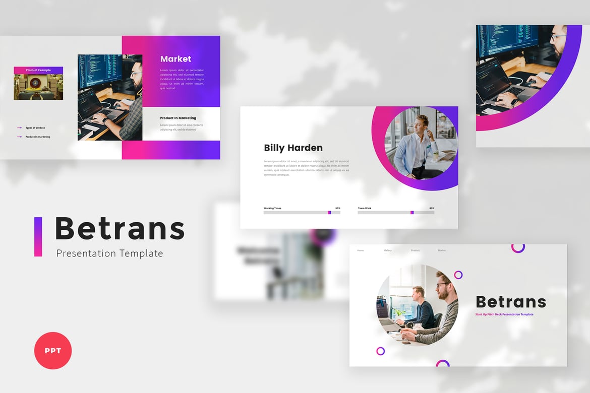 Template Presentasi PowerPoint Pitch Deck untuk StartUp yang Menarik