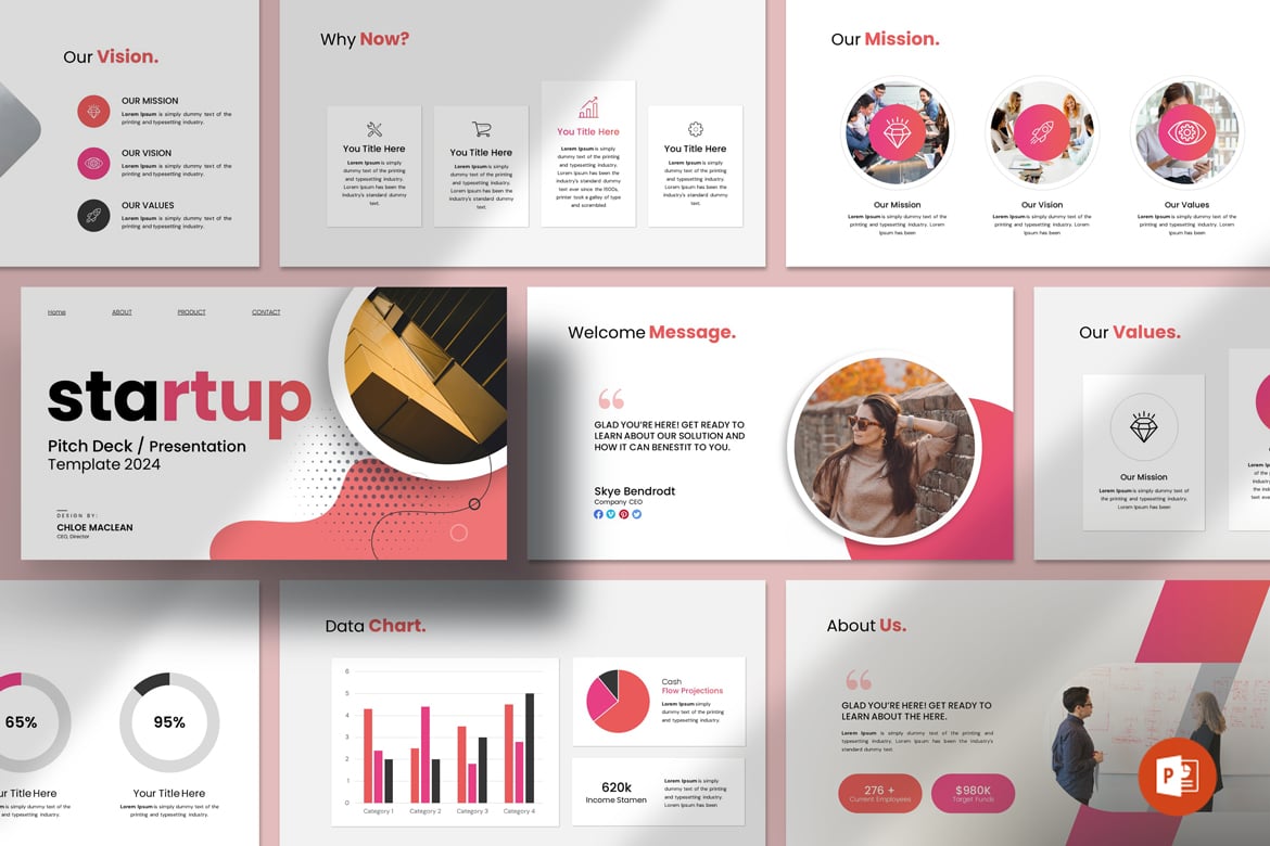 Template PowerPoint Pitch Deck untuk Startup yang Menarik