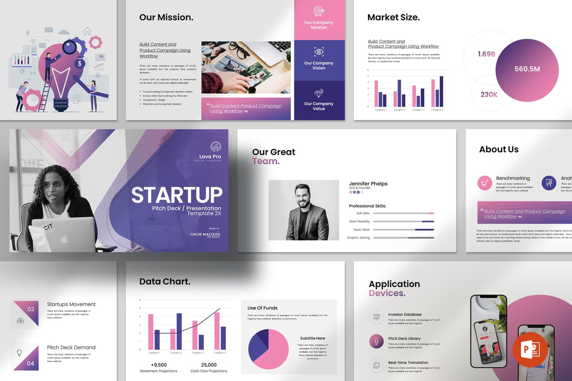 Template PowerPoint Pitch Deck untuk Startup yang Menarik