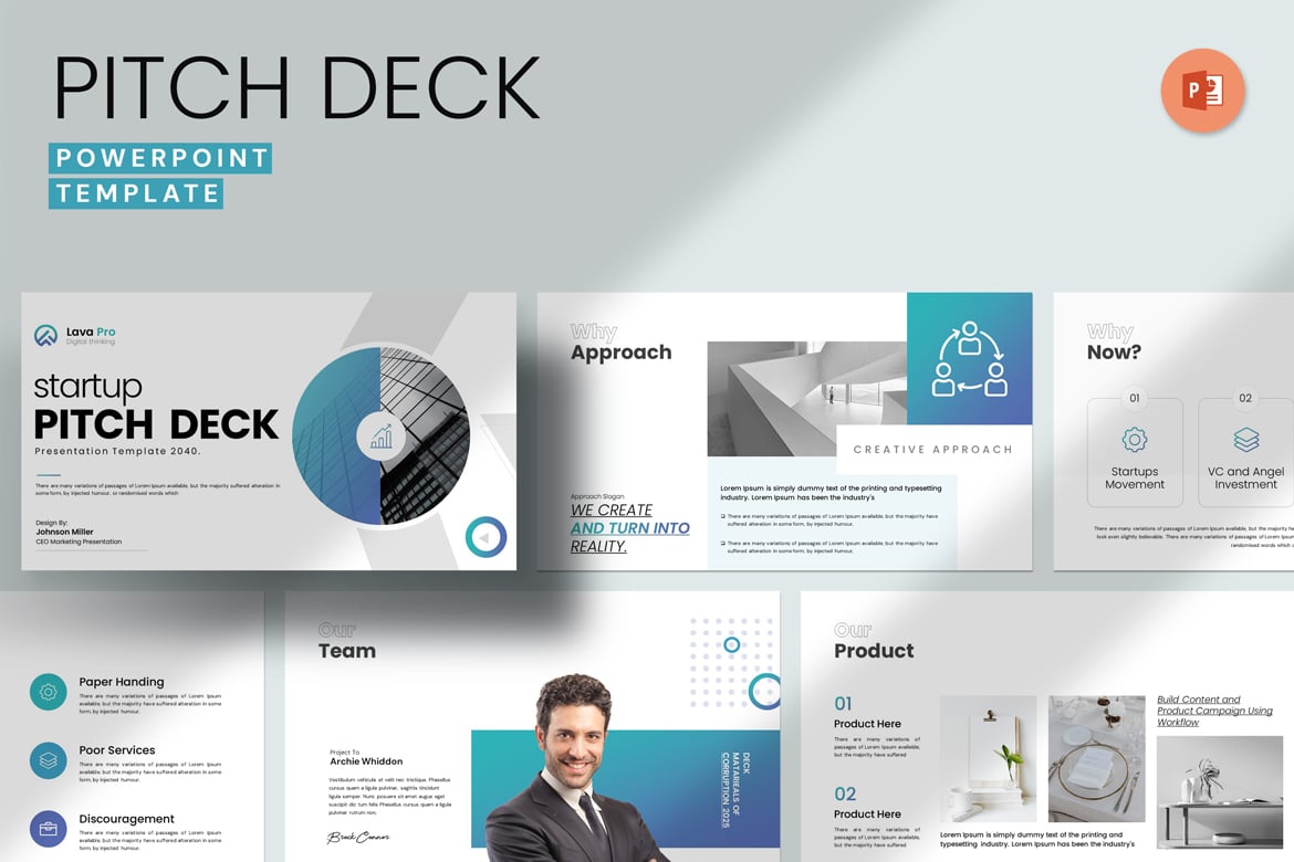 Template PowerPoint Pitch Deck untuk Startup yang Menarik