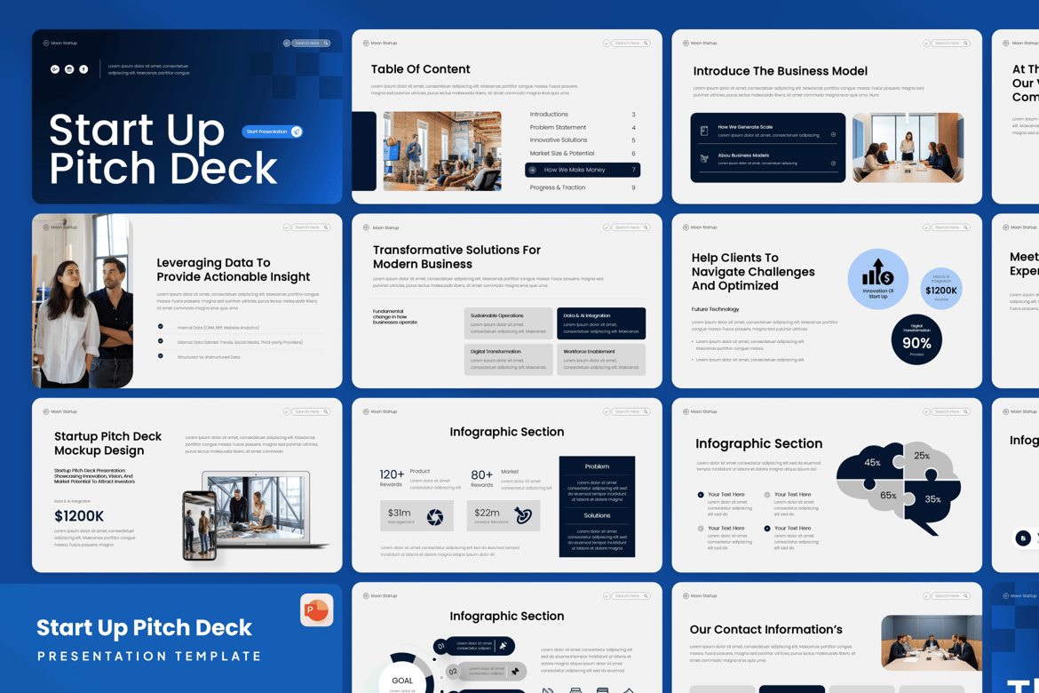 Template Presentasi Pitch Deck Startup - PowerPoint