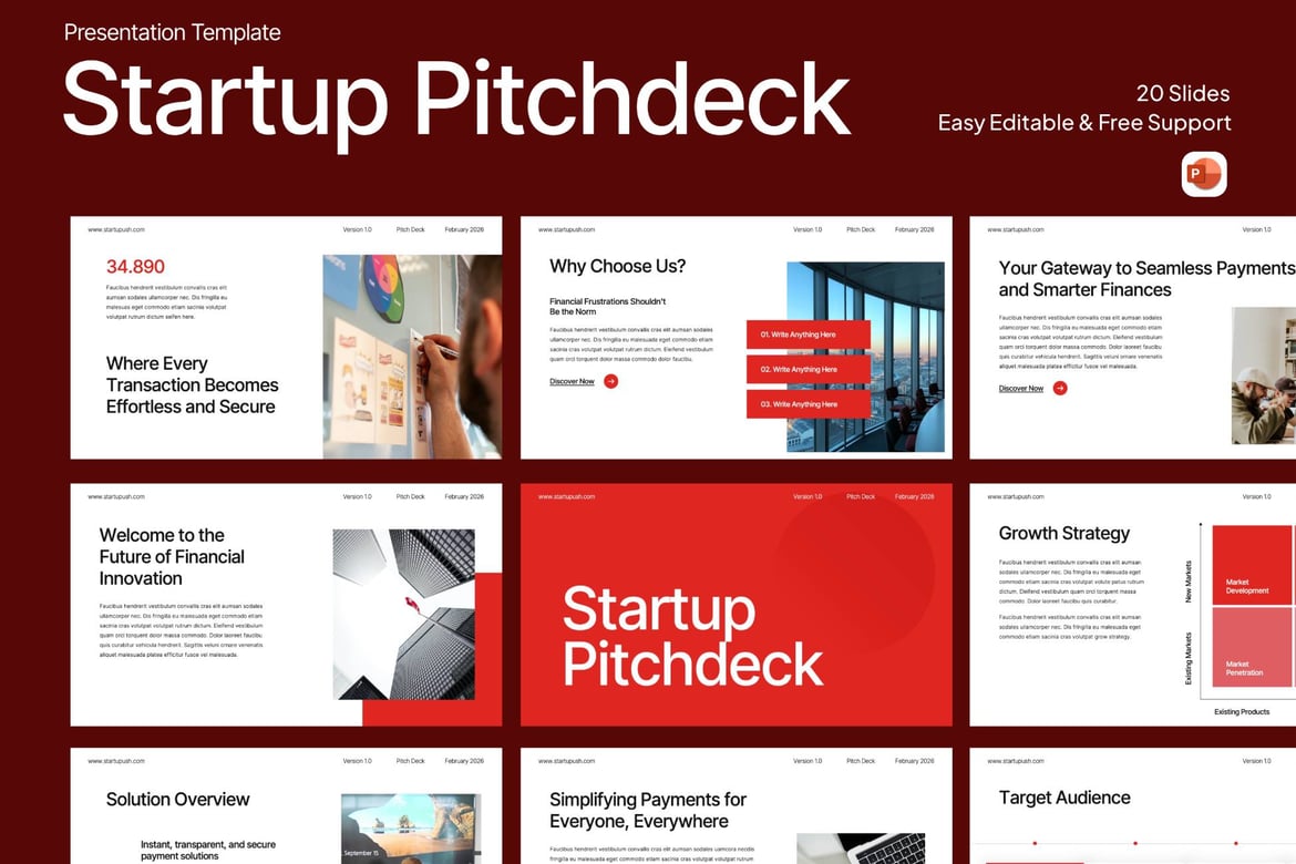 Template Presentasi PowerPoint Pitchdeck Startup yang Menarik