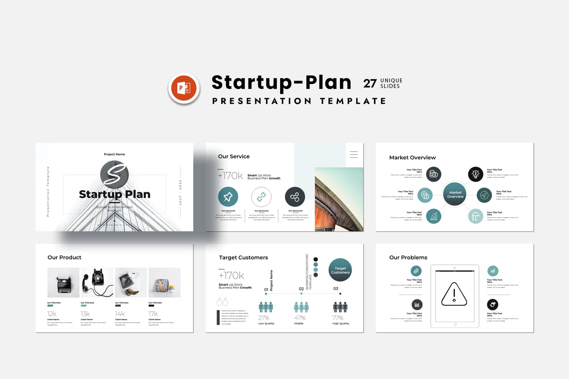 Template PowerPoint Rencana Startup yang Menarik dan Profesional