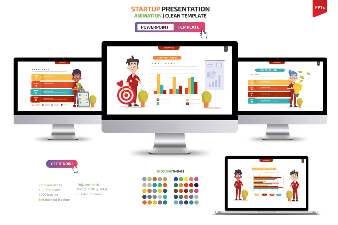 Template Powerpoint Presentasi Startup yang Menarik dan Profesional
