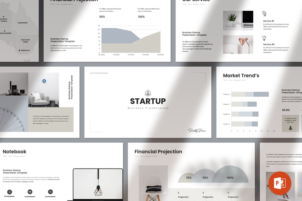 Template PowerPoint Startup - Presentasi Profesional yang Menarik