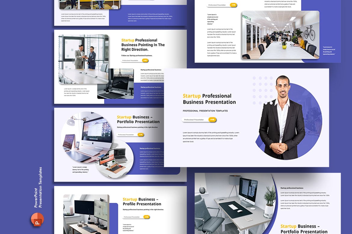 Template Presentasi PowerPoint Profesional untuk Startup yang Menarik