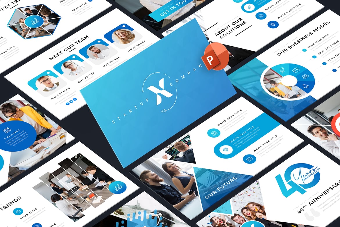 Template PowerPoint Pitch Deck StartupX - Solusi Ideal untuk Presentasi Anda