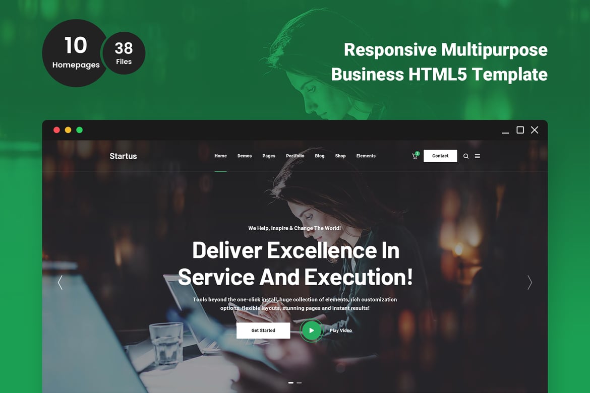 Startus - Template Website Bisnis Serbaguna HTML5 yang Modern