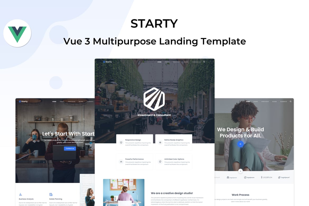 Starty - Template Website Vue 3 Serbaguna untuk Landing Page