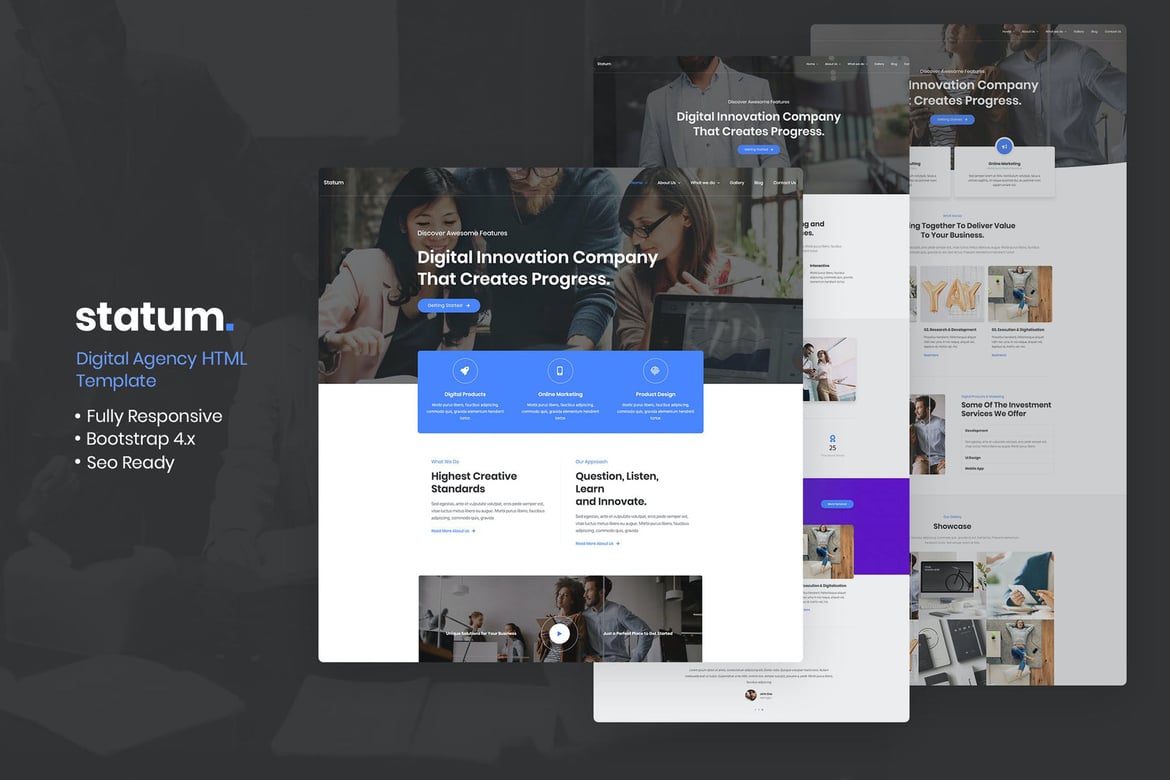 Statum - Template Website Bisnis & Agensi Elegan dan Modern