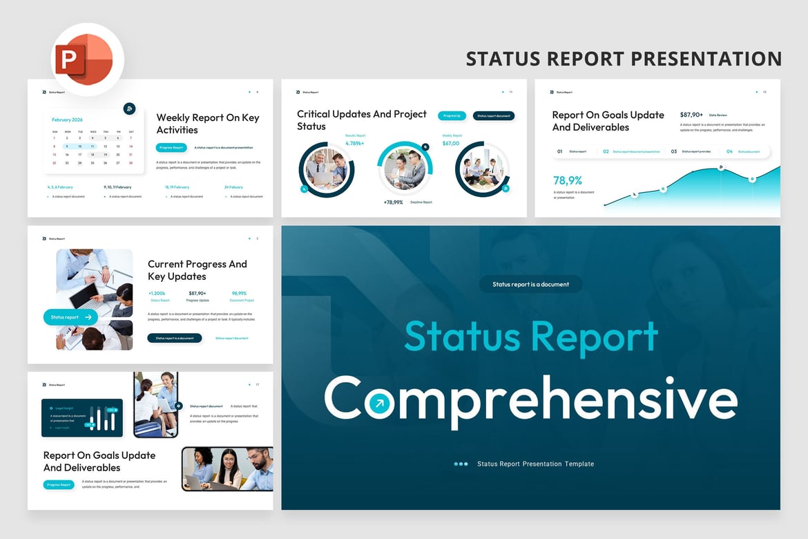 Template Presentasi Status Laporan Profesional