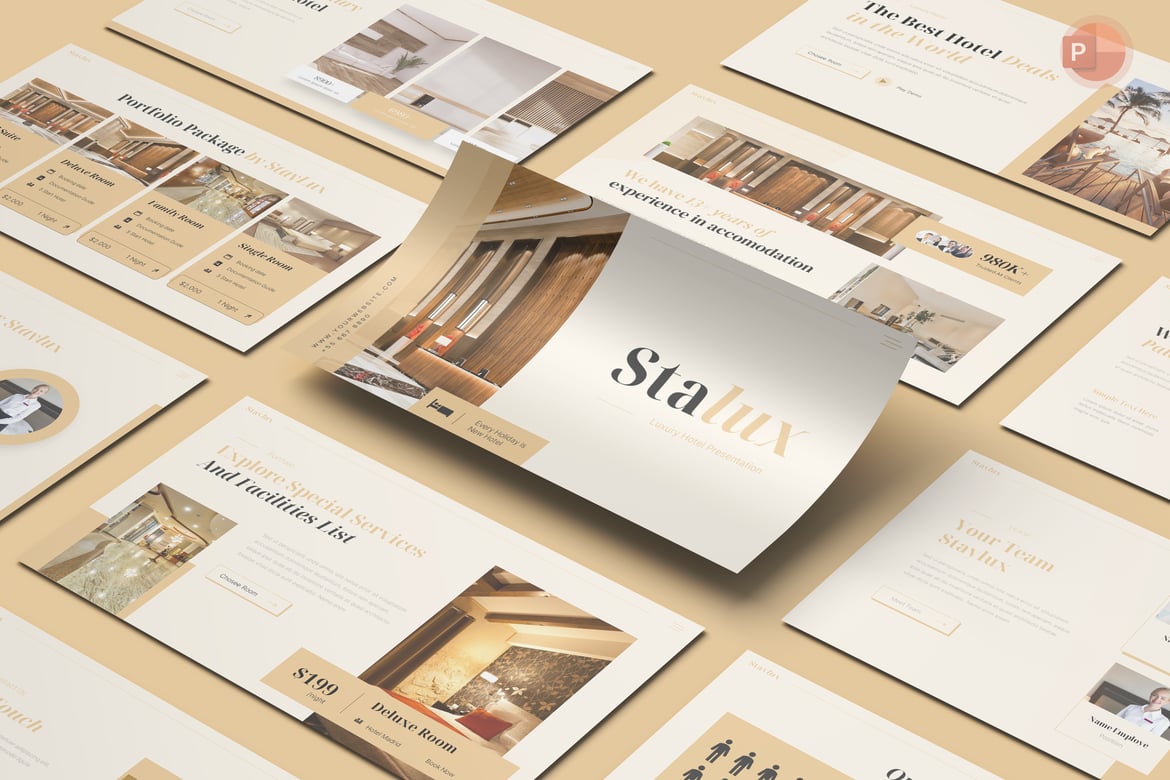 StayLux - Template Presentasi Hotel Mewah yang Memukau