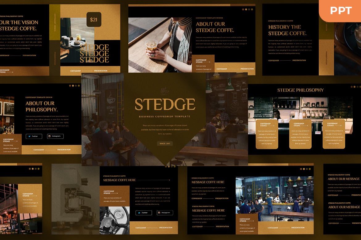 Stedge - Template Presentasi PowerPoint Modern dan Profesional