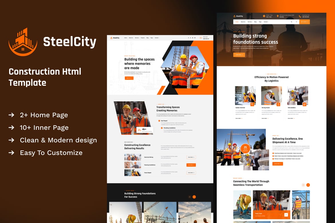 SteelCity - Template Website Konstruksi yang Modern dan Responsif
