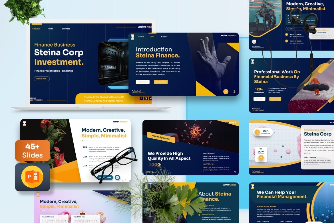 Template Presentasi Keuangan Steina - Powerpoint Profesional