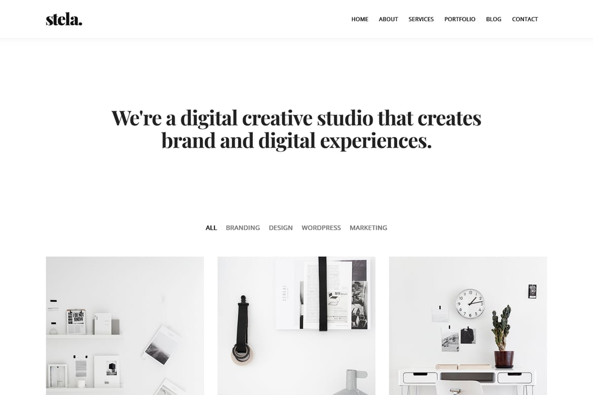 Stela - Template Website Portfolio Minimalis yang Responsif