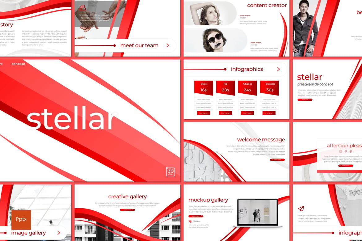 Template Presentasi PowerPoint Stellar - Kreatif dan Minimalis