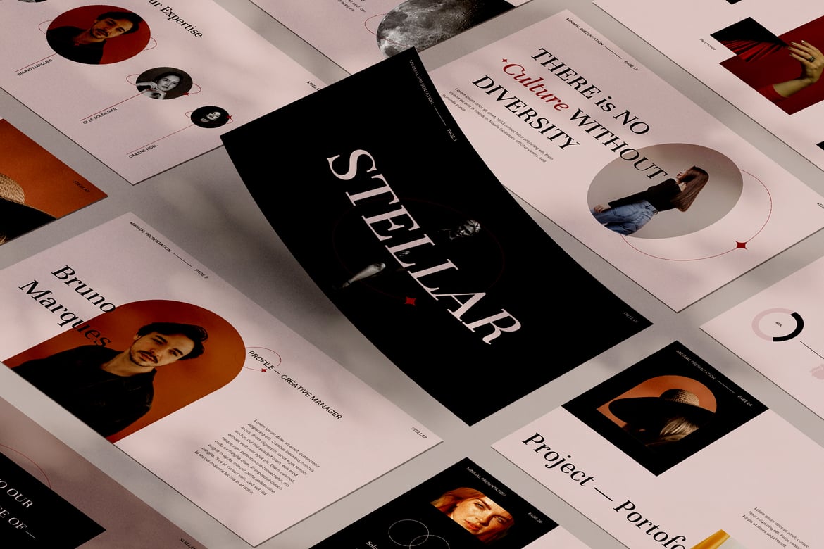 Template Powerpoint Minimalis Stellar untuk Presentasi Profesional