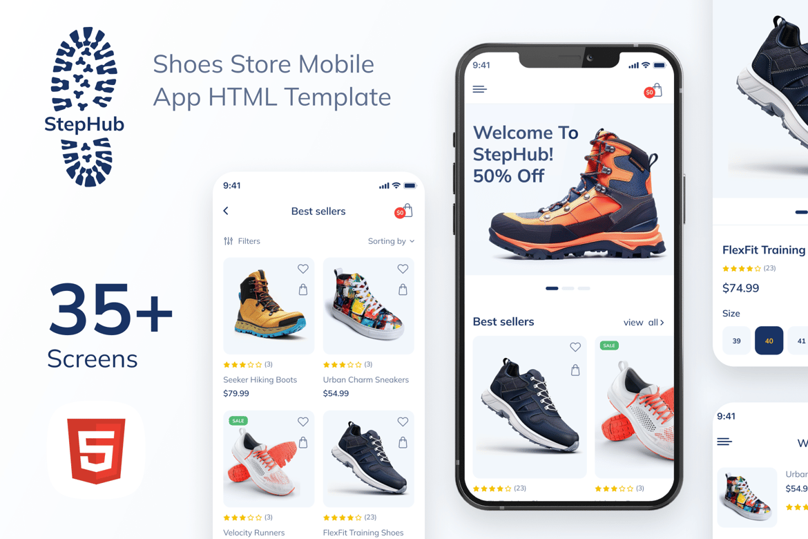 StepHub - Template Website Mobile untuk Toko Sepatu yang Menarik