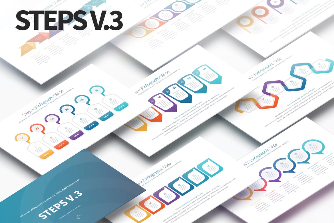STEPS V.3 - Template PowerPoint Infografis Menarik